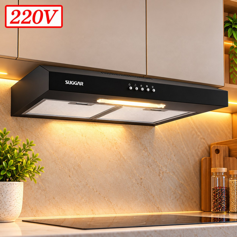 Depurador Ar Suggar Slim 80CM 3 Vel 220V Preto