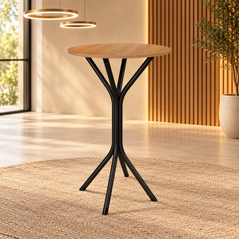 Mesa Moveis Teixeira Holanda Tampo Mad. Preto Fosco/Proa Red