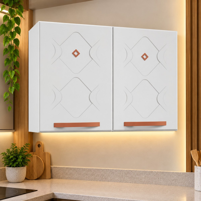 Armário Telasul Duplo Medio New Mirage Branco 815001-01