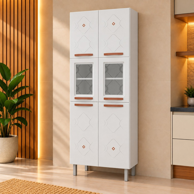 Paneleiro Telasul Duplo 2 Portas com V New Mirage Branco 815312-01