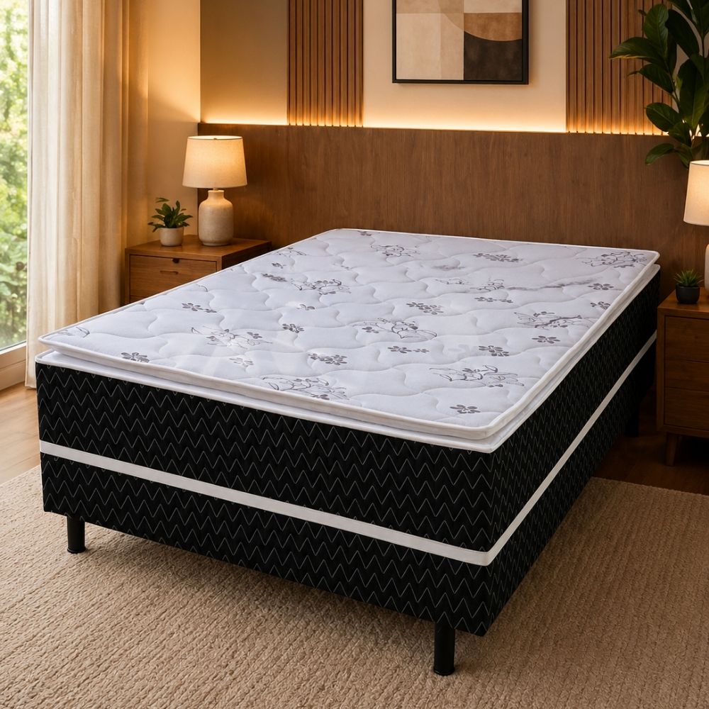 Cama Box D28 Topazio Macro Espuma
