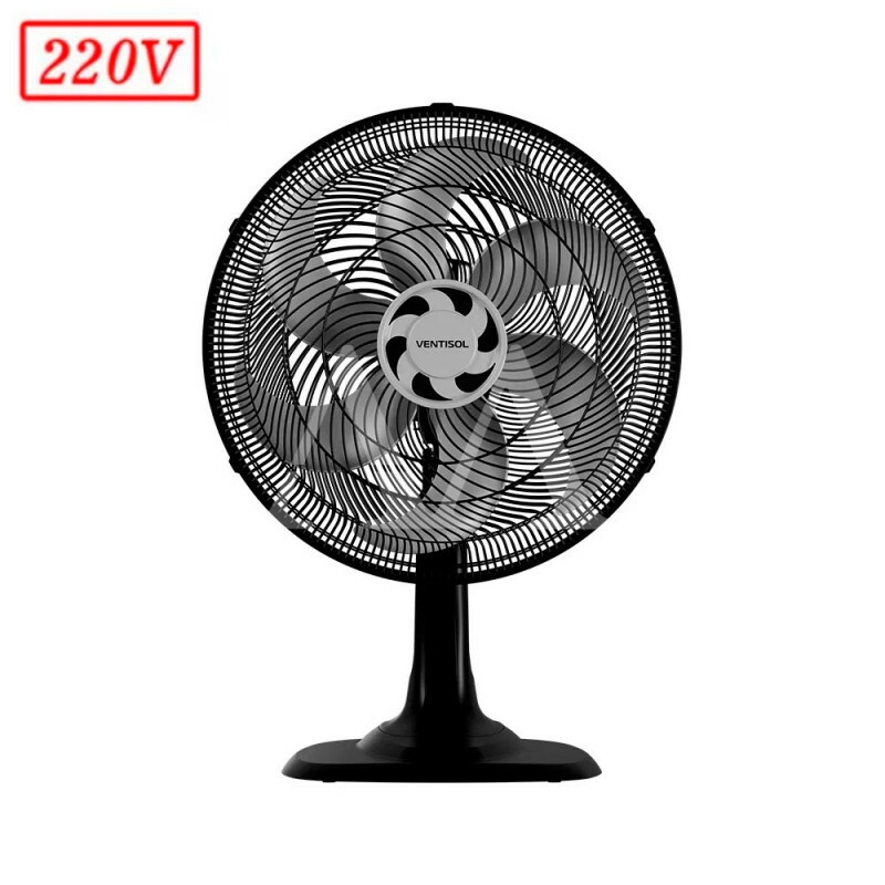Ventilador Ventisol Mesa 40CM 6 Pas 3 Vel 220V Preto