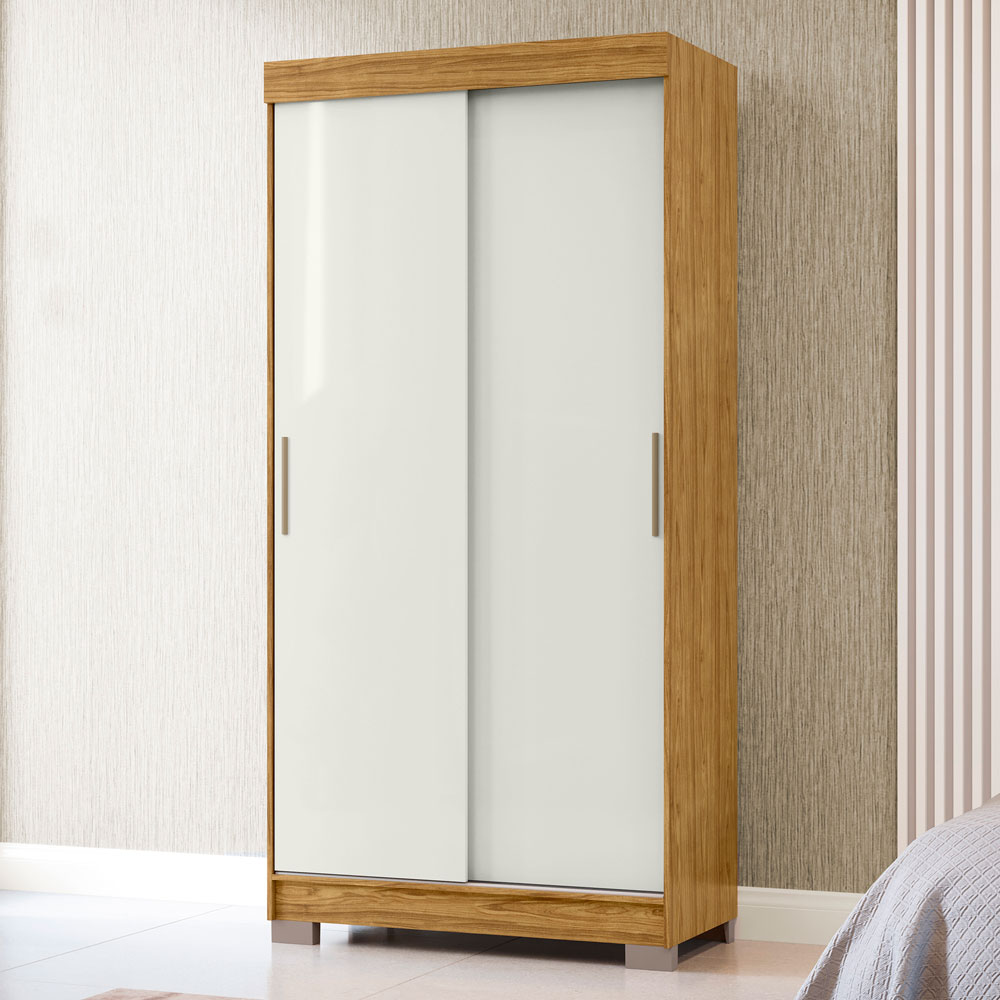 Roupeiro 2 Portas Correr 2 Gavetas Mx Antares Marrocos/Off White