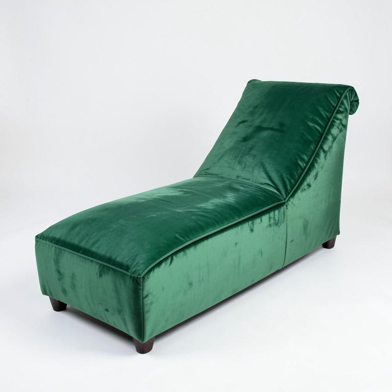 Chaise Longue Veludo Verde